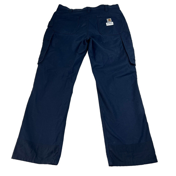 Carhartt Cargo Pants Mens 36X32 Navy Rugged Flex Casual Work Cotton - Picture 2 of 11